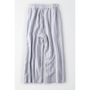 American Eagle Striped Light Blue Culotte
